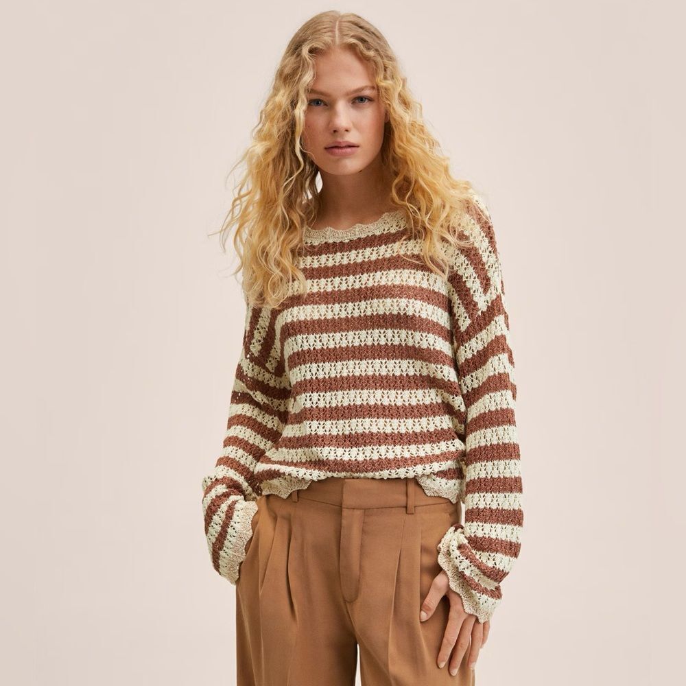 Mango Striped Sweater New